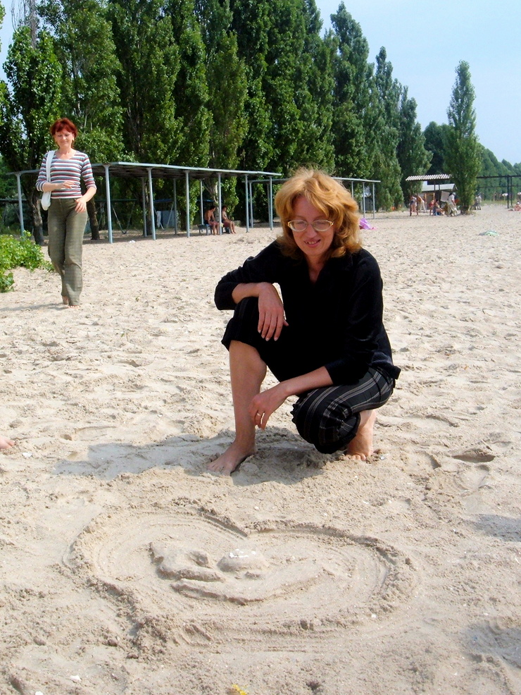 рисование на песке